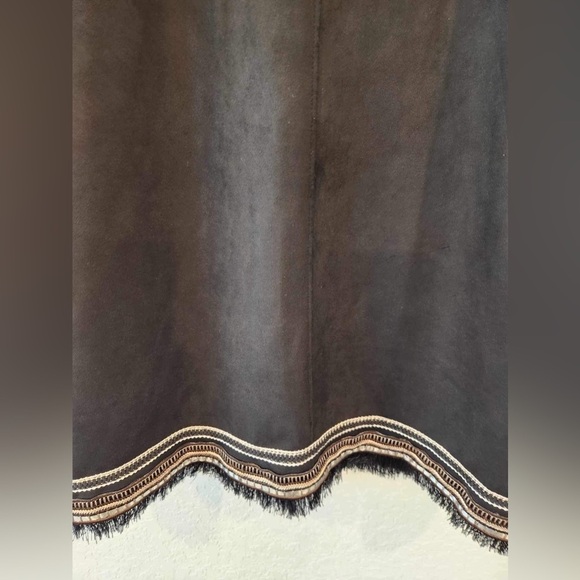 ZARA Combination Faux Suede Embroidered  Jacket Cardigan Size Med - Picture 8 of 16